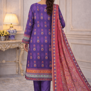Pashmaal Royal Plum Printed Lawn 3PC Women Suit Pakistan 2026 - View 2