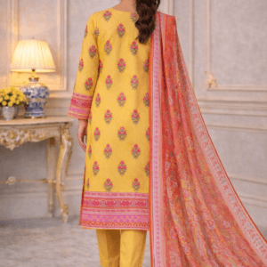 Pashmaal Heritage Gold Printed Lawn 3PC Women Suit Pakistan 2026 - View 2