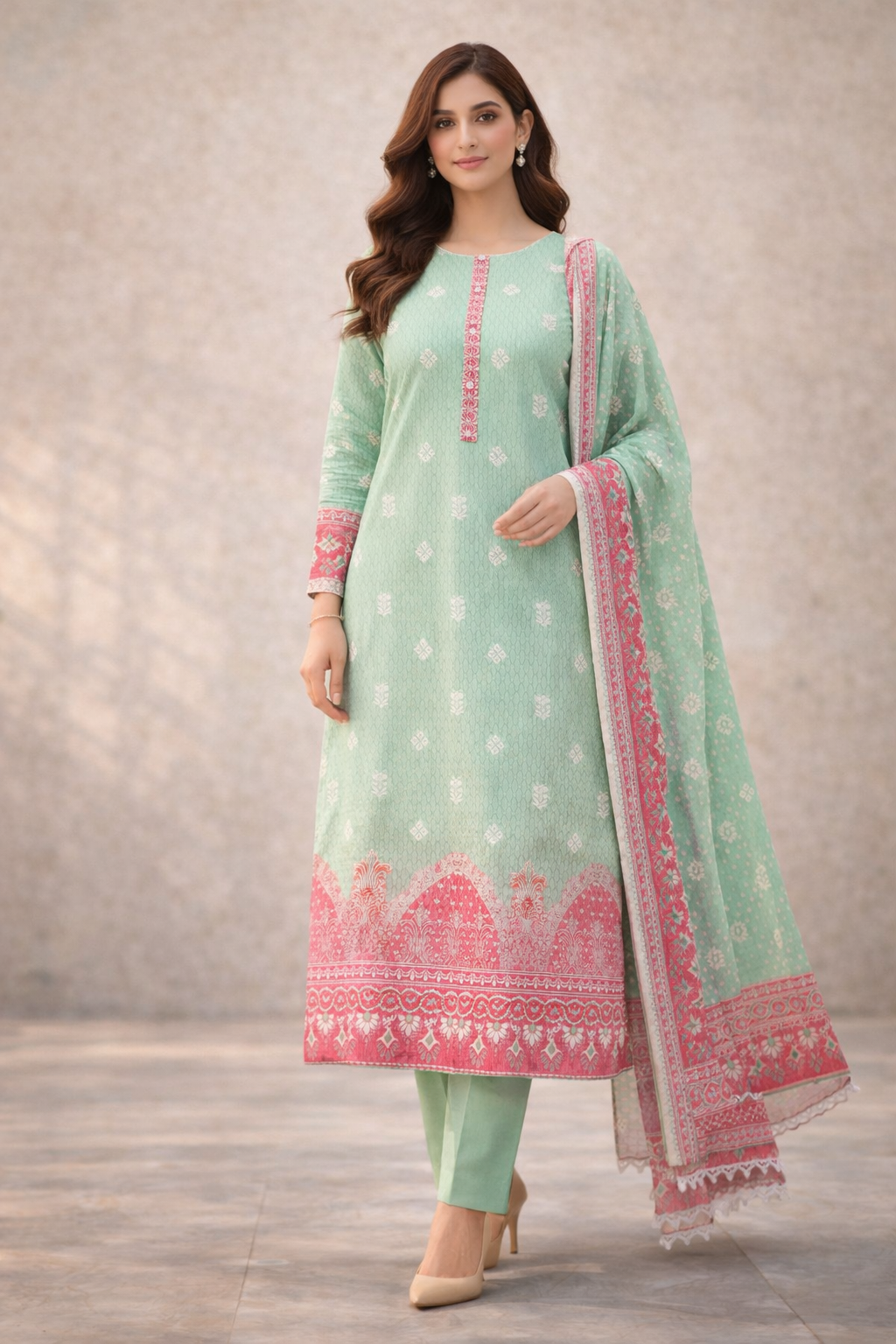 Elegant in mint green tradition