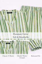 Pashmaal Green Stripe Harmony 2PC Women Coord Set Pakistan - View 3