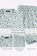 Pashmaal Mint Leopard Abstract 2PC Women Coord Set Pakistan - View 5