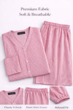 Pashmaal Pink Stripe Allure 2PC Women Coord Set Pakistan - View 4