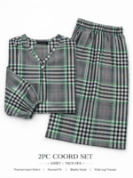 Pashmaal Green Plaid Essence 2PC Women Coord Set Pakistan - View 5
